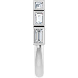 Platinum Straight Baguette Natural Diamond Bezel-Set Anniversary Band – 1/6–3/4 CTW - view 4