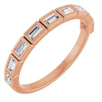 10K Gold Straight Baguette Lab-Grown Diamond Bezel-Set Anniversary Band – 1/6–3/8 CTW - Rose Gold