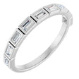 Platinum Straight Baguette Natural Diamond Bezel-Set Anniversary Band – 1/6–3/4 CTW