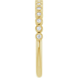 10K Gold Round Lab-Grown Diamond Bezel-Set Anniversary Band – .08–1/5 CTW - Yellow Gold - view 4