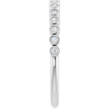 Platinum Round Lab-Grown Diamond Bezel-Set Anniversary Band – .08–1 1/3 CTW - view 4