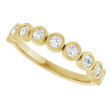 10K Gold Round Lab-Grown Diamond Bezel-Set Anniversary Band – 1/4–7/8 CTW - Yellow Gold - view 5