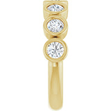 10K Gold Round Lab-Grown Diamond Bezel-Set Anniversary Band – 1–1 1/3 CTW - Yellow Gold - view 4