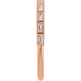 14K Gold Straight Baguette Lab-Grown Diamond Bezel-Set Anniversary Band – 1/6–3/8 CTW - Rose Gold - view 4