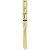 14K Gold Straight Baguette Lab-Grown Diamond Bezel-Set Anniversary Band – 1/6–3/8 CTW - Yellow Gold - view 4