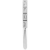 14K Gold Straight Baguette Lab-Grown Diamond Bezel-Set Anniversary Band – 1/6–3/8 CTW - White Gold - view 4