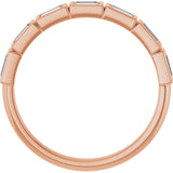 10K Gold Straight Baguette Lab-Grown Diamond Bezel-Set Anniversary Band – 1/6–3/8 CTW - Rose Gold - view 2