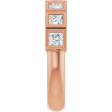 10K Gold Square Lab-Grown Diamond Bezel-Set Anniversary Band – 3/4–2 CTW - Rose Gold - view 4