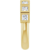 10K Gold Square Natural Diamond Bezel-Set Anniversary Band – 9/10–2 3/4 CTW - Yellow Gold - view 4