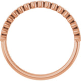 10K Gold Round Lab-Grown Diamond Bezel-Set Anniversary Band – .08–1/5 CTW - Rose Gold - view 2
