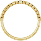 10K Gold Round Lab-Grown Diamond Bezel-Set Anniversary Band – .08–1/5 CTW - Yellow Gold - view 2