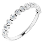 Platinum Round Natural Diamond Bezel-Set Anniversary Band – .07–1 1/2 CTW - view 5