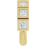 10K Gold Square Lab-Grown Diamond Bezel-Set Anniversary Band – 2 3/4 CTW - Yellow Gold - view 4