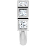 Platinum Square Natural Diamond Bezel-Set Anniversary Band – 1/6–2 3/4 CTW - view 4