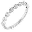 Platinum Marquise Lab-Grown Diamond Bezel-Set Anniversary Band – 2.5x1.3 mm Stones