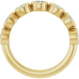 10K Gold Round Lab-Grown Diamond Bezel-Set Anniversary Band – 1–1 1/3 CTW - Yellow Gold - view 2