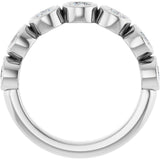 Platinum Round Lab-Grown Diamond Bezel-Set Anniversary Band – .08–1 1/3 CTW - view 2