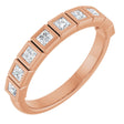 10K Gold Square Lab-Grown Diamond Bezel-Set Anniversary Band – 1/5–5/8 CTW - Rose Gold