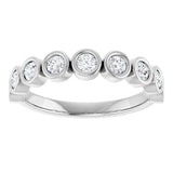 Platinum Round Lab-Grown Diamond Bezel-Set Anniversary Band – .08–1 1/3 CTW - view 3