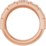 10K Gold Square Lab-Grown Diamond Bezel-Set Anniversary Band – 2 3/4 CTW - Rose Gold - view 2