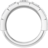 Platinum Square Lab-Grown Diamond Bezel-Set Anniversary Band – 1/2–2 3/4 CTW - view 2