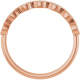 14K Gold Marquise Lab-Grown Diamond Bezel-Set Anniversary Band – 3x1.5 mm Stones - Rose Gold - view 2