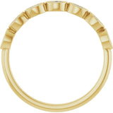 14K Gold Marquise Lab-Grown Diamond Bezel-Set Anniversary Band – 3x1.5 mm Stones - Yellow Gold - view 2