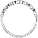 Platinum Marquise Lab-Grown Diamond Bezel-Set Anniversary Band – 3x1.5 mm Stones - view 2