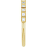 10K Gold Square Lab-Grown Diamond Bezel-Set Anniversary Band – 1/5–5/8 CTW - Yellow Gold - view 4