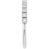 Platinum Round Natural Diamond Bezel-Set Anniversary Band – .07–1 1/2 CTW - view 4