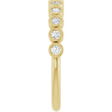 10K Gold Round Lab-Grown Diamond Bezel-Set Anniversary Band – .08–1/5 CTW - Yellow Gold - view 4