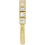 14K Gold Round Lab-Grown Diamond Bezel-Set Anniversary Band – .08–1/5 CTW - Yellow Gold - view 4