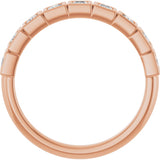 10K Gold Square Lab-Grown Diamond Bezel-Set Anniversary Band – 1/5–5/8 CTW - Rose Gold - view 2