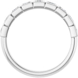 Platinum Square Natural Diamond Bezel-Set Anniversary Band – 1/6–2 3/4 CTW - view 2