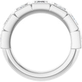 Platinum Square Lab-Grown Diamond Bezel-Set Anniversary Band – 1/2–2 3/4 CTW - view 2