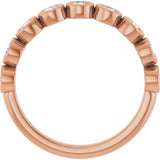 10K Gold Round Lab-Grown Diamond Bezel-Set Anniversary Band – 1/4–7/8 CTW - Rose Gold - view 2