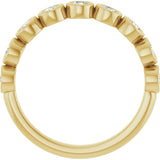10K Gold Round Natural Diamond Bezel-Set Anniversary Band – 1/4–7/8 CTW - Yellow Gold - view 2