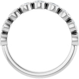 Platinum Round Natural Diamond Bezel-Set Anniversary Band – .07–1 1/2 CTW - view 2