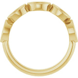 14K Gold Marquise Lab-Grown Diamond Bezel-Set Anniversary Band – 5x3 mm Stones - Yellow Gold - view 3