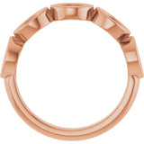 14K Gold Marquise Lab-Grown Diamond Bezel-Set Anniversary Band – 5x3 mm Stones - Rose Gold - view 3