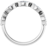 Platinum Marquise Lab-Grown Diamond Bezel-Set Anniversary Band – 5x3 mm Stones - view 4