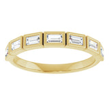 10K Gold Straight Baguette Natural Diamond Bezel-Set Anniversary Band – 1/6–3/8 CTW - Yellow Gold - view 3