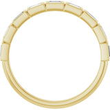 10K Gold Straight Baguette Lab-Grown Diamond Bezel-Set Anniversary Band – 1/6–3/8 CTW - Yellow Gold - view 2