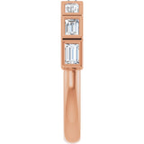 10K Gold Straight Baguette Lab-Grown Diamond Bezel-Set Anniversary Band – 1/2–3/4 CTW - Rose Gold - view 4