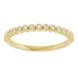 10K Gold Round Lab-Grown Diamond Bezel-Set Anniversary Band – .08–1/5 CTW - Yellow Gold - view 3
