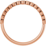 14K Gold Round Lab-Grown Diamond Bezel-Set Anniversary Band – .08–1/5 CTW - Rose Gold - view 2