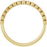 10K Gold Round Natural Diamond Bezel-Set Anniversary Band – .07–1/5 CTW - Yellow Gold - view 2