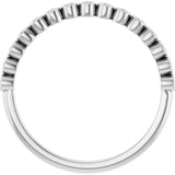 Platinum Round Natural Diamond Bezel-Set Anniversary Band – .07–1 1/2 CTW - view 2