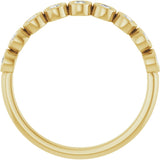 10K Gold Round Lab-Grown Diamond Bezel-Set Anniversary Band – 1/4–7/8 CTW - Yellow Gold - view 2