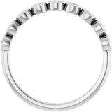 10K Gold Round Lab-Grown Diamond Bezel-Set Anniversary Band – 1/4–7/8 CTW - White Gold - view 2